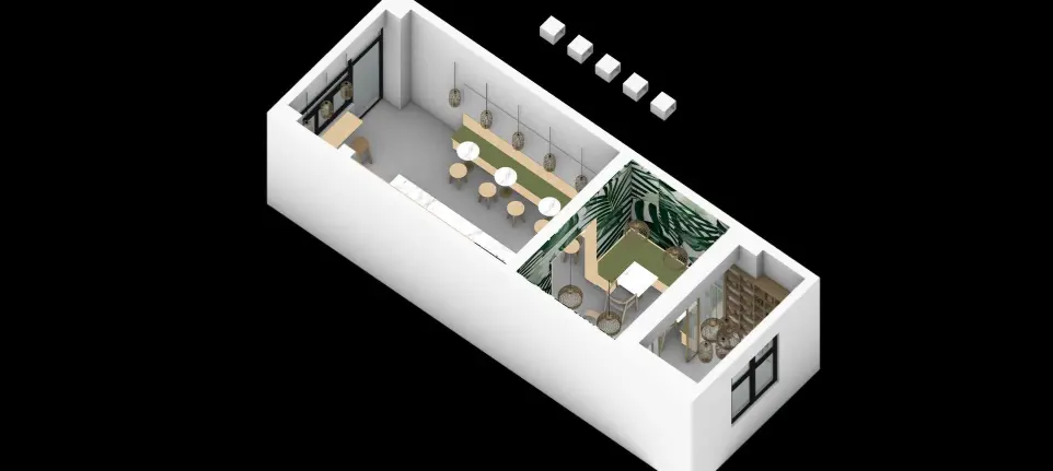 coffee bar design 3D